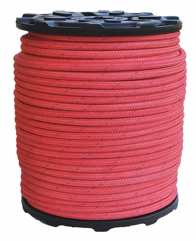 5/8" dia. Nylon/Polyester Arborist Rigging Rope, Red, 600 ft.