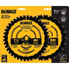 DeWALT - Wet & Dry-Cut Saw Blades Blade Diameter (Inch): 7-1/4 Blade Material: Carbide-Tipped - Exact Tool & Supply