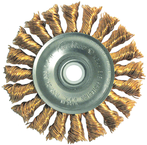 4 x 5/8-11" - .020 Wire Size - Bronze Non-Sparking Wire Wheel - Exact Tool & Supply