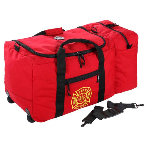 GB5005W Red Wheeled Fire&Rescue Gear Bag - Exact Tool & Supply