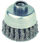 2-3/4" Diameter - 5/8-11" Arbor Hole - Knot Stainless Cup Wheel - Exact Tool & Supply