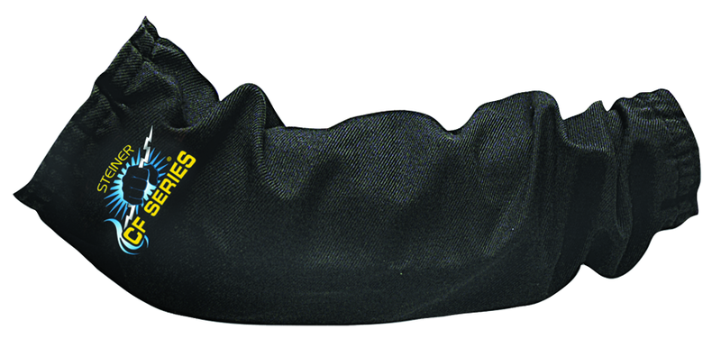 18" Carbonized Fiber Sleeves - Elastic at top and wrist - Black - Exact Tool & Supply