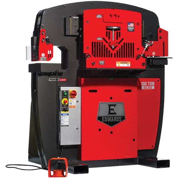 Edwards Manufacturing - Ironworkers Throat Depth (Inch): 11 Punching Pressure (Ton): 100 - Exact Tool & Supply