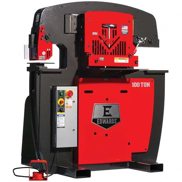 Edwards Manufacturing - Ironworkers Throat Depth (Inch): 11 Punching Pressure (Ton): 100 - Exact Tool & Supply