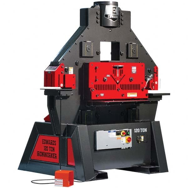 Edwards Manufacturing - Ironworkers Throat Depth (Inch): 11 Punching Pressure (Ton): 120 - Exact Tool & Supply