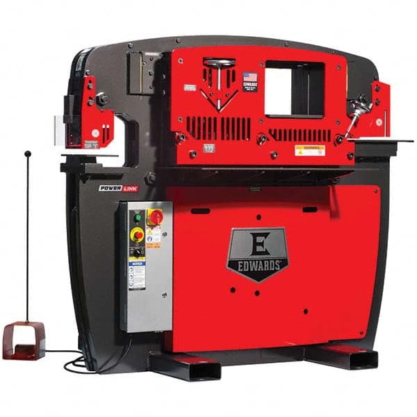 Edwards Manufacturing - Ironworkers Throat Depth (Inch): 9-3/4 Punching Pressure (Ton): 75 - Exact Tool & Supply