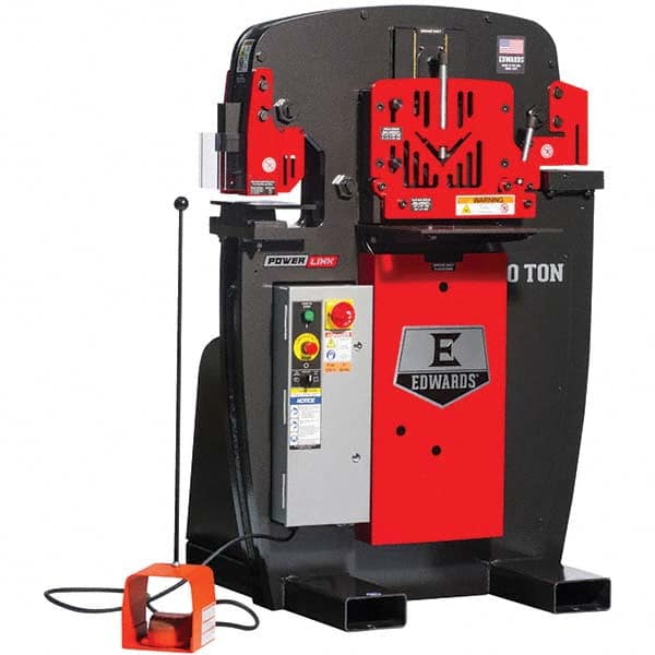 Edwards Manufacturing - Ironworkers Throat Depth (Inch): 7 Punching Pressure (Ton): 50 - Exact Tool & Supply