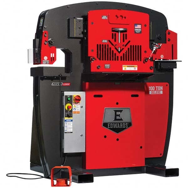 Edwards Manufacturing - Ironworkers Throat Depth (Inch): 11 Punching Pressure (Ton): 100 - Exact Tool & Supply