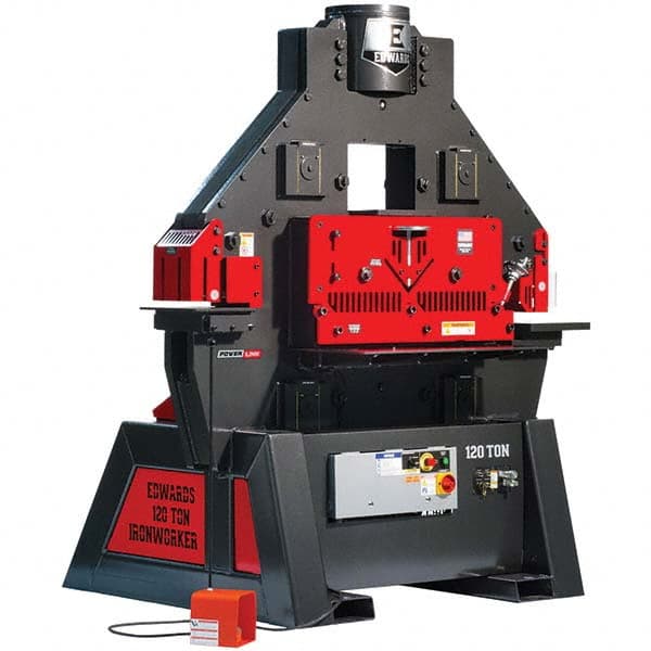 Edwards Manufacturing - Ironworkers Throat Depth (Inch): 11 Punching Pressure (Ton): 120 - Exact Tool & Supply