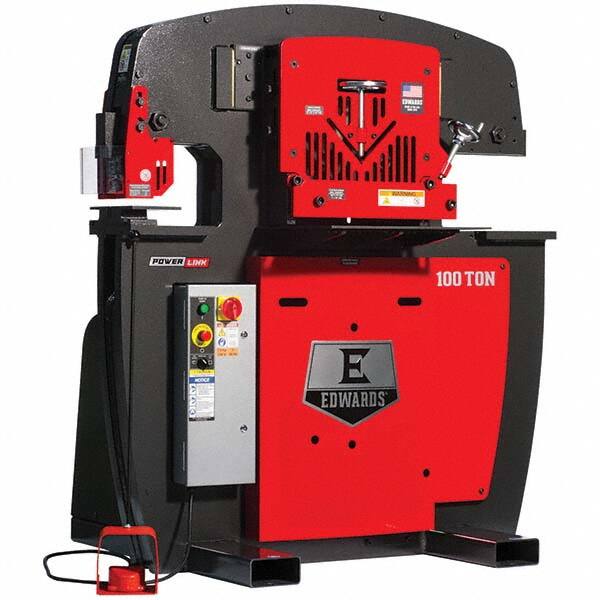 Edwards Manufacturing - Ironworkers Throat Depth (Inch): 11 Punching Pressure (Ton): 100 - Exact Tool & Supply