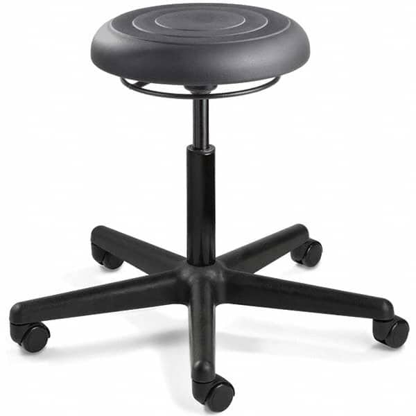Bevco - Swivel & Adjustable Stools Type: Adjustable Backless Stool Base Type: Black Nylon Base - Exact Tool & Supply