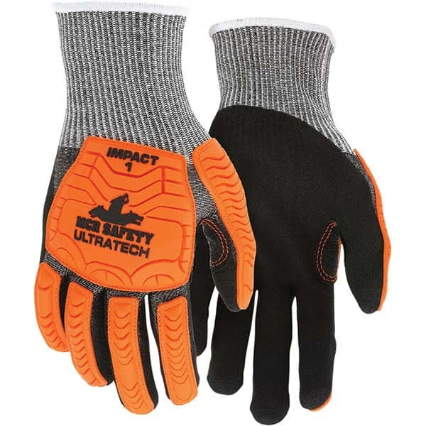 MCR Safety - Size S, ANSI Cut Lvl A4, Puncture Lvl 4, Abrasion Lvl 4, Foam Nitrile Coated Cut & Puncture Resistant Gloves - Exact Tool & Supply