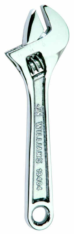 2-1/16" Opening - 18" OAL - Chrome Adjustable Wrench - Polished Head - Exact Tool & Supply