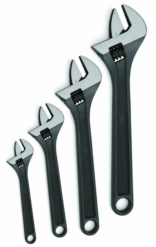 4 Piece Black Adjustable Wrench Set - Exact Tool & Supply