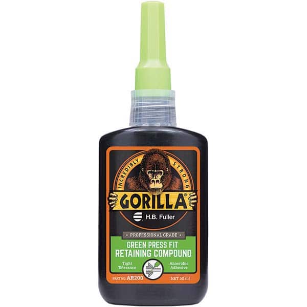 GorillaPro - 50 mL Bottle, Green, Press Fit Retaining Compound - Exact Tool & Supply