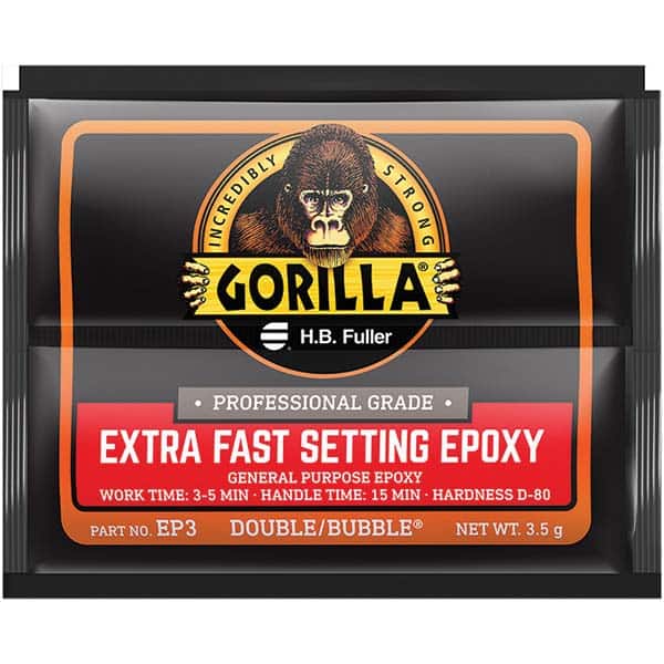 GorillaPro - Smaller than 1 oz. Foil Pack Extra Fast Setting Epoxy - Exact Tool & Supply