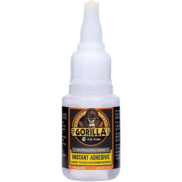 GorillaPro - 20 g Squeeze Bottle Clear Instant Adhesive - Exact Tool & Supply