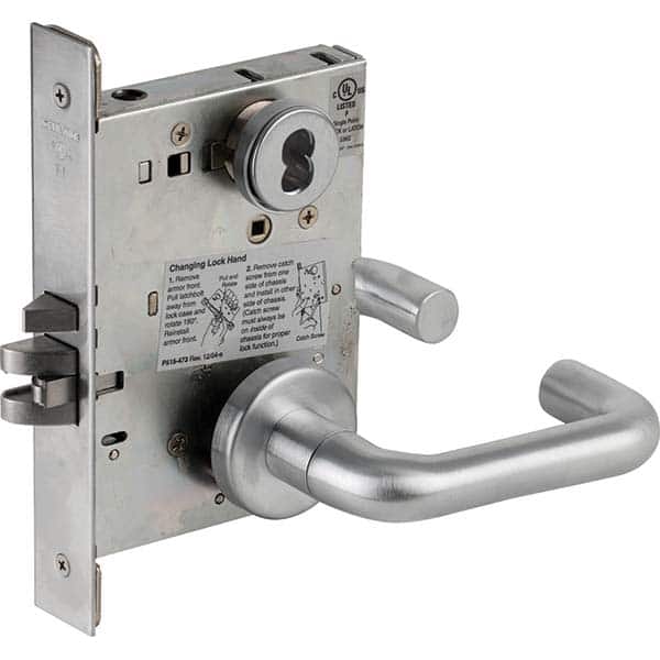 Schlage - Lever Locksets Type: Classroom Door Thickness: 1-3/4 - Exact Tool & Supply