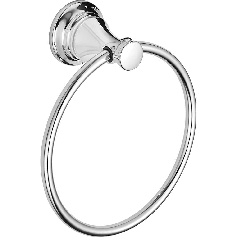 American Standard - Washroom Shelves, Soap Dishes & Towel Holders; Type: Towel Ring ; Material: Metal ; Length (Inch): 8-1/4 ; Width (Inch): 8-1/4 ; Depth (Inch): 2.875 ; Finish/Coating: Polished Chrome - Exact Tool & Supply