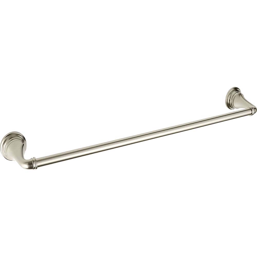 American Standard - Washroom Shelves, Soap Dishes & Towel Holders; Type: Towel Bar ; Material: Metal ; Length (Inch): 18 ; Width (Inch): 2-3/16 ; Depth (Inch): 3.875 ; Finish/Coating: Brushed; Nickel - Exact Tool & Supply