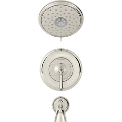 American Standard - Tub & Shower Faucets; Type: Bath and Shower Trim kit ; Style: Delancey ; Design: Ceramic Mixing Cartridge ; Material: Metal ; Handle Type: Lever ; Handle Material: Metal - Exact Tool & Supply