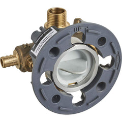 American Standard - Tub & Shower Faucets; Type: Rough-in valve ; Style: Not applicable ; Design: Temp/Press Valve ; Material: Brass ; Handle Type: No Handle ; Handle Material: Non-Metallic - Exact Tool & Supply