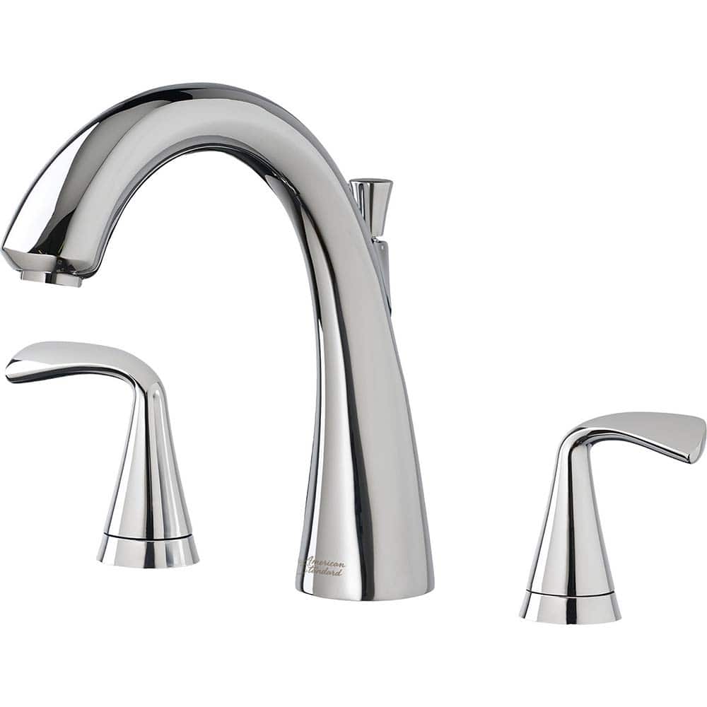 American Standard - Tub & Shower Faucets; Type: Tub faucet ; Style: Fluent ; Design: Ceramic Mixing Cartridge ; Material: Brass ; Handle Type: Lever ; Handle Material: Metal - Exact Tool & Supply