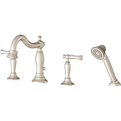 American Standard - Tub & Shower Faucets; Type: Tub Faucet with personal shower ; Style: Quentin ; Design: Ceramic Mixing Cartridge ; Material: Brass ; Handle Type: Lever ; Handle Material: Metal - Exact Tool & Supply