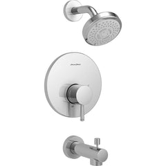 American Standard - Tub & Shower Faucets; Type: Bath and Shower Trim kit ; Style: Serin ; Design: Ceramic Mixing Cartridge ; Material: Metal ; Handle Type: Lever ; Handle Material: Metal - Exact Tool & Supply