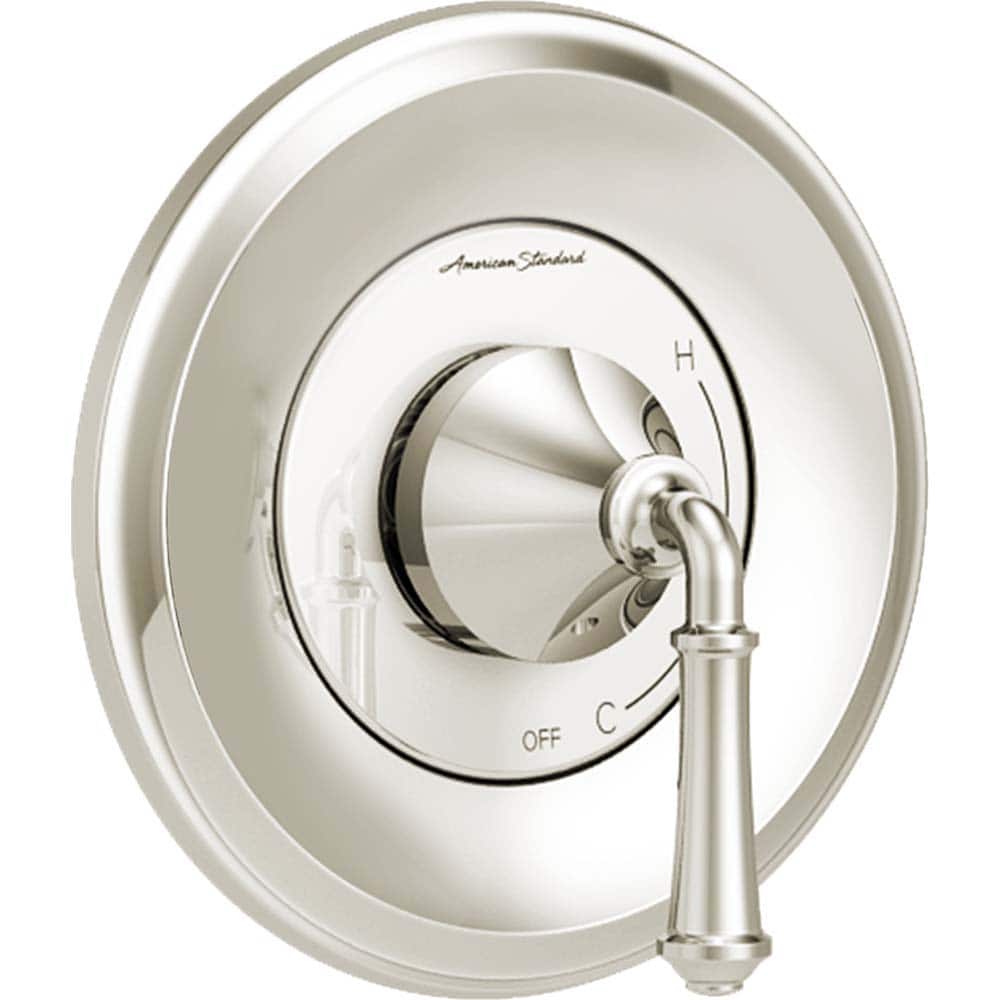 American Standard - Tub & Shower Faucets; Type: Valve Only Trim kit ; Style: Delancey ; Design: Ceramic Mixing Cartridge ; Material: Metal ; Handle Type: Lever ; Handle Material: Metal - Exact Tool & Supply