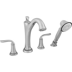 American Standard - Tub & Shower Faucets; Type: Tub Faucet with personal shower ; Style: Patience ; Design: Ceramic Mixing Cartridge ; Material: Brass ; Handle Type: Lever ; Handle Material: Metal - Exact Tool & Supply