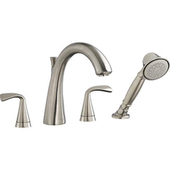 American Standard - Tub & Shower Faucets; Type: Tub Faucet with personal shower ; Style: Fluent ; Design: Ceramic Mixing Cartridge ; Material: Brass ; Handle Type: Lever ; Handle Material: Metal - Exact Tool & Supply