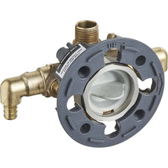 American Standard - Tub & Shower Faucets; Type: Rough-in valve ; Style: Not applicable ; Design: 4-Way ; Material: Brass ; Handle Type: No Handle ; Handle Material: Non-Metallic - Exact Tool & Supply