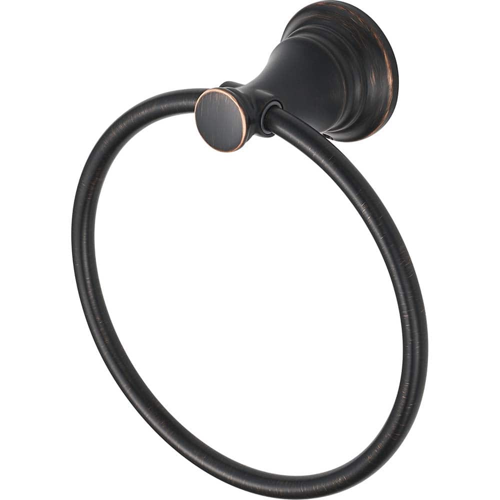 American Standard - Washroom Shelves, Soap Dishes & Towel Holders; Type: Towel Ring ; Material: Metal ; Length (Inch): 7 ; Width (Inch): 7 ; Depth (Inch): 2.875 ; Finish/Coating: Bronze - Exact Tool & Supply