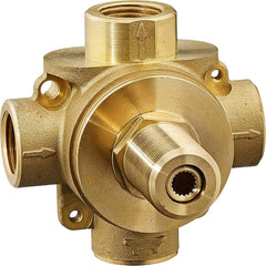 American Standard - Tub & Shower Faucets; Type: Rough-in valve ; Style: Not applicable ; Design: 3-Way ; Material: Brass ; Handle Type: No handle ; Handle Material: Non-Metallic - Exact Tool & Supply