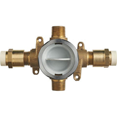 American Standard - Tub & Shower Faucets; Type: Rough-in valve ; Style: Not applicable ; Design: Check Valve ; Material: Brass ; Handle Type: No Handle ; Handle Material: Non-Metallic - Exact Tool & Supply