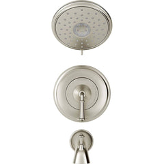 American Standard - Tub & Shower Faucets; Type: Tub and Shower Trim ; Style: Delancey ; Design: Ceramic Mixing Cartridge ; Material: Metal ; Handle Type: Lever ; Handle Material: Metal - Exact Tool & Supply