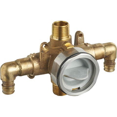 American Standard - Tub & Shower Faucets; Type: Rough-in valve ; Style: Not applicable ; Design: Temp/Press Valve ; Material: Brass ; Handle Type: No handle ; Handle Material: Non-Metallic - Exact Tool & Supply