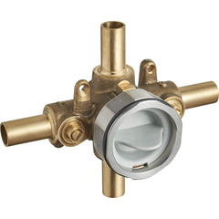 American Standard - Tub & Shower Faucets; Type: Rough-in valve ; Style: Not applicable ; Design: Temp/Press Valve ; Material: Brass ; Handle Type: No handle ; Handle Material: Non-Metallic - Exact Tool & Supply