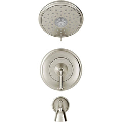 American Standard - Tub & Shower Faucets; Type: Bath and Shower Trim kit ; Style: Delancey ; Design: Ceramic Mixing Cartridge ; Material: Metal ; Handle Type: Lever ; Handle Material: Metal - Exact Tool & Supply