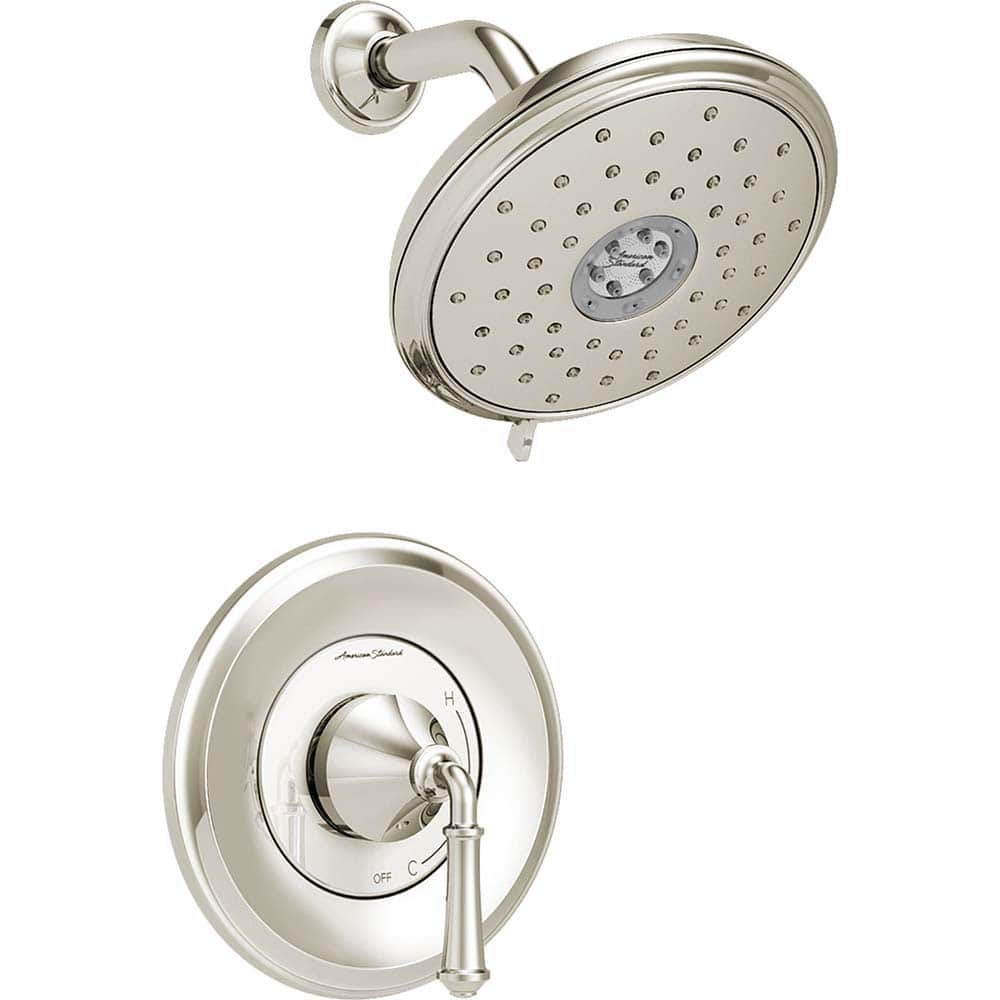 American Standard - Tub & Shower Faucets; Type: Shower trim only ; Style: Delancey ; Design: Ceramic Mixing Cartridge ; Material: Metal ; Handle Type: Lever ; Handle Material: Metal - Exact Tool & Supply