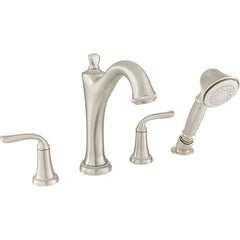 American Standard - Tub & Shower Faucets; Type: Tub Faucet with personal shower ; Style: Patience ; Design: Ceramic Mixing Cartridge ; Material: Brass ; Handle Type: Lever ; Handle Material: Metal - Exact Tool & Supply