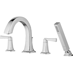 American Standard - Tub & Shower Faucets; Type: Tub Faucet with personal shower ; Style: Townsend ; Design: Ceramic Mixing Cartridge ; Material: Brass ; Handle Type: Lever ; Handle Material: Metal - Exact Tool & Supply