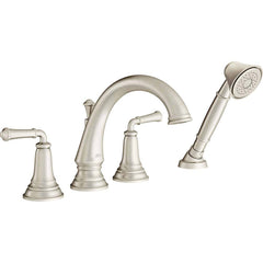 American Standard - Tub & Shower Faucets; Type: Tub Faucet with personal shower ; Style: Delancey ; Design: Ceramic Mixing Cartridge ; Material: Brass ; Handle Type: Lever ; Handle Material: Metal - Exact Tool & Supply