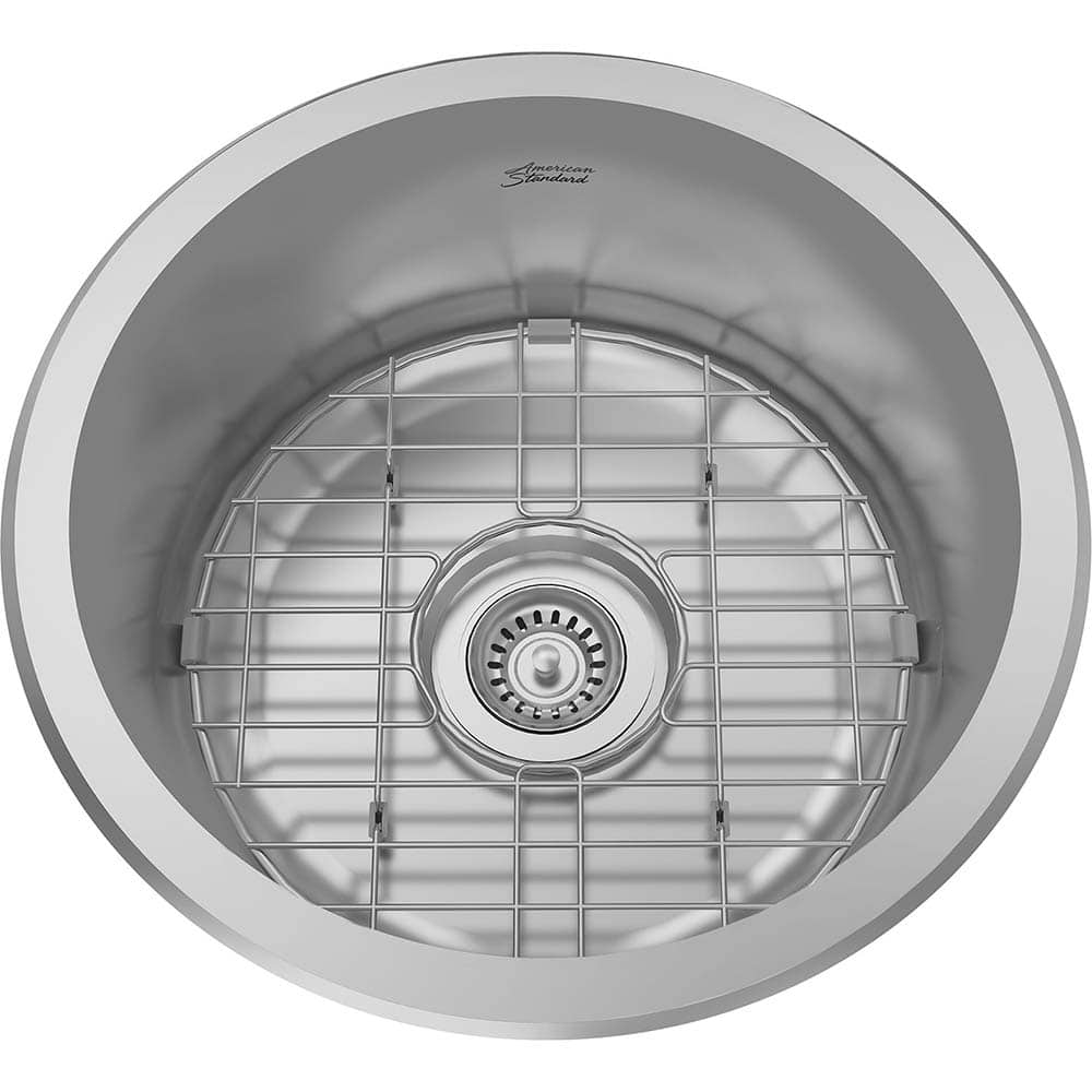 American Standard - Sinks; Type: Single Bowl Stainless Steel Kitchen Sink ; Outside Length: 16 (Inch); Outside Length: 16.000 (Decimal Inch); Outside Width: 16.000 (Decimal Inch); Outside Width: 16 (Inch); Outside Height: 7.0000 (Decimal Inch) - Exact Tool & Supply