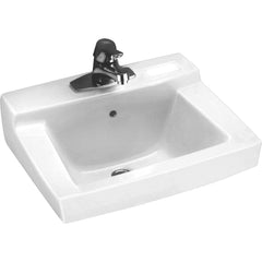 American Standard - Sinks; Type: Wall Hung Lavatory ; Outside Length: 17 (Inch); Outside Length: 17.000 (Decimal Inch); Outside Width: 18.500 (Decimal Inch); Outside Width: 18.5 (Inch); Outside Height: 7.7500 (Decimal Inch) - Exact Tool & Supply