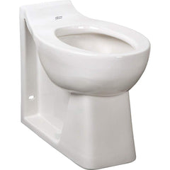 American Standard - Toilets; Type: Bowl only ; Bowl Shape: Elongated ; Mounting Style: Floor ; Gallons Per Flush: 1.28 ; Overall Height: 17 ; Overall Width: 13.75 - Exact Tool & Supply