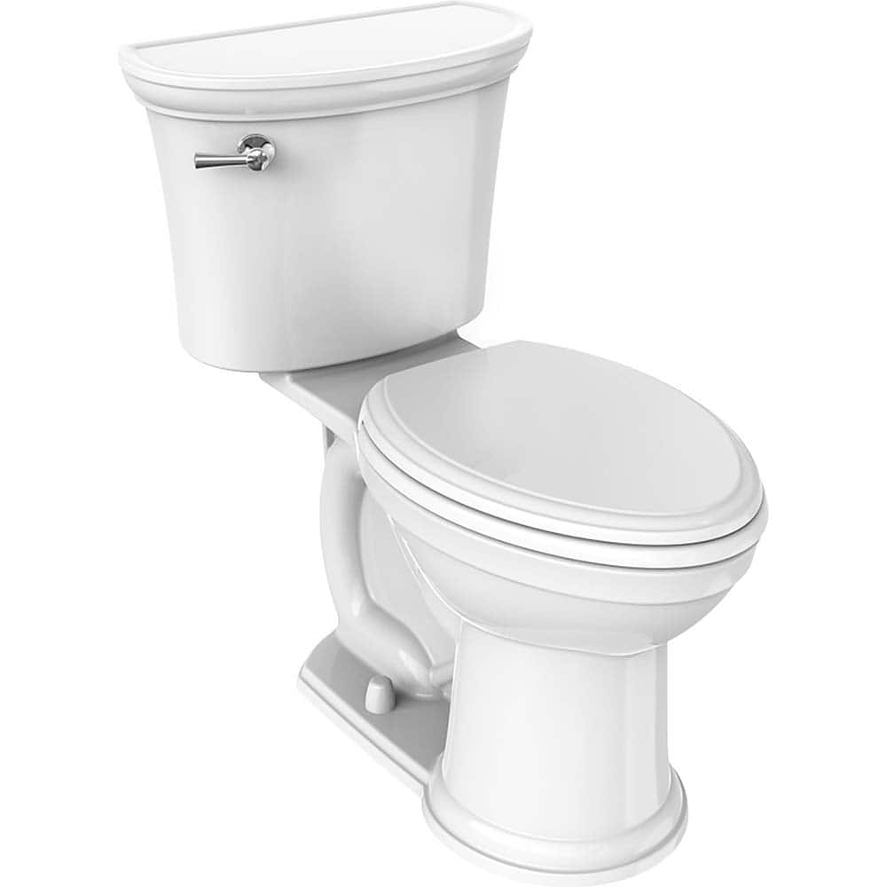 American Standard - Toilets; Type: Elongated Toilet ; Bowl Shape: Elongated ; Mounting Style: Floor ; Gallons Per Flush: 1.28 ; Overall Height: 30.8125 ; Overall Width: 19.76 - Exact Tool & Supply