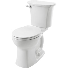 American Standard - Toilets; Type: Two-piece ; Bowl Shape: Round ; Mounting Style: Floor ; Gallons Per Flush: 1.28 ; Overall Height: 30.25 ; Overall Width: 18.875 - Exact Tool & Supply