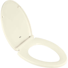 American Standard - Toilet Seats; Type: Toilet Seat ; Style: Traditional ; Material: Plastic ; Color: Linen ; Outside Width: 14 (Inch); Inside Width: 8.376 (Inch) - Exact Tool & Supply